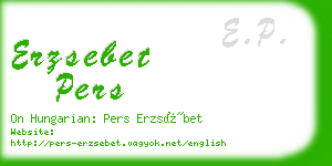 erzsebet pers business card